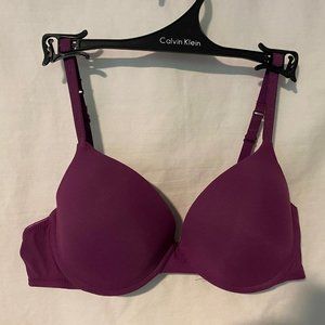 Calvin Klein Magenta Lined Underwire Bra - Size 34B